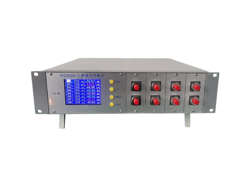 WG3028 8-Channel Desktop Optical Power Meter-850-1625nm, 0.1dB Accuracy, USB/LAN Programmable, for 400G/800G Optical Module & FTTH Testing