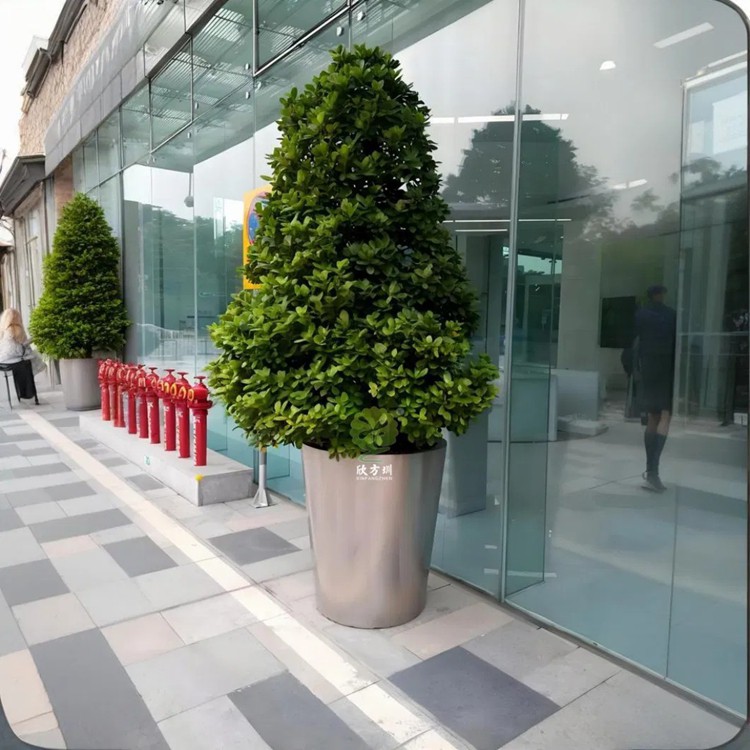 Stainless Steel Artistic Flower POTS for Office Areas - Image 4