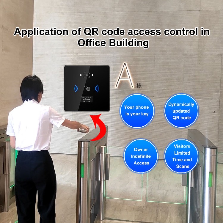 86size All-in-one QR Code Access Controller CR06EU RFID TCP Multi-Func Smart Reader and access Control - Image 2