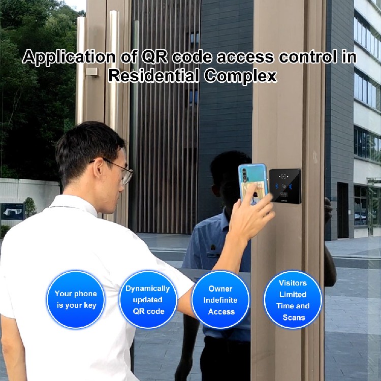 86size All-in-one QR Code Access Controller CR06EU RFID TCP Multi-Func Smart Reader and access Control - Image 3
