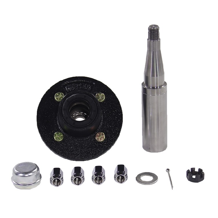 3500 lb, 4-Hole | Travel Trailer, Flatbed Trailer, Camper Trailer Specific Chassis Wheel Hub, Straight Rear Axle Assembly, Spindle, Hub End - Image 2