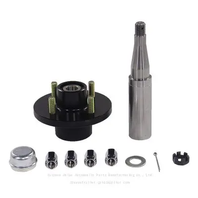 3500lb, 6-Hole | Motorcycle Trailer, Farm Trailer Specific Chassis Wheel Hub Assembly, Spindle, Through Axle Assembly, Bearing, Solid Hollow Axle - Image 2