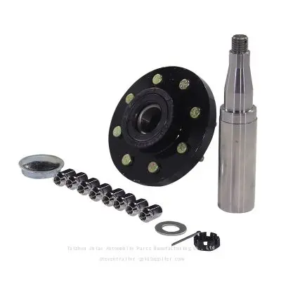 3500lb, 6-Hole | Motorcycle Trailer, Farm Trailer Specific Chassis Wheel Hub Assembly, Spindle, Through Axle Assembly, Bearing, Solid Hollow Axle - Image 3