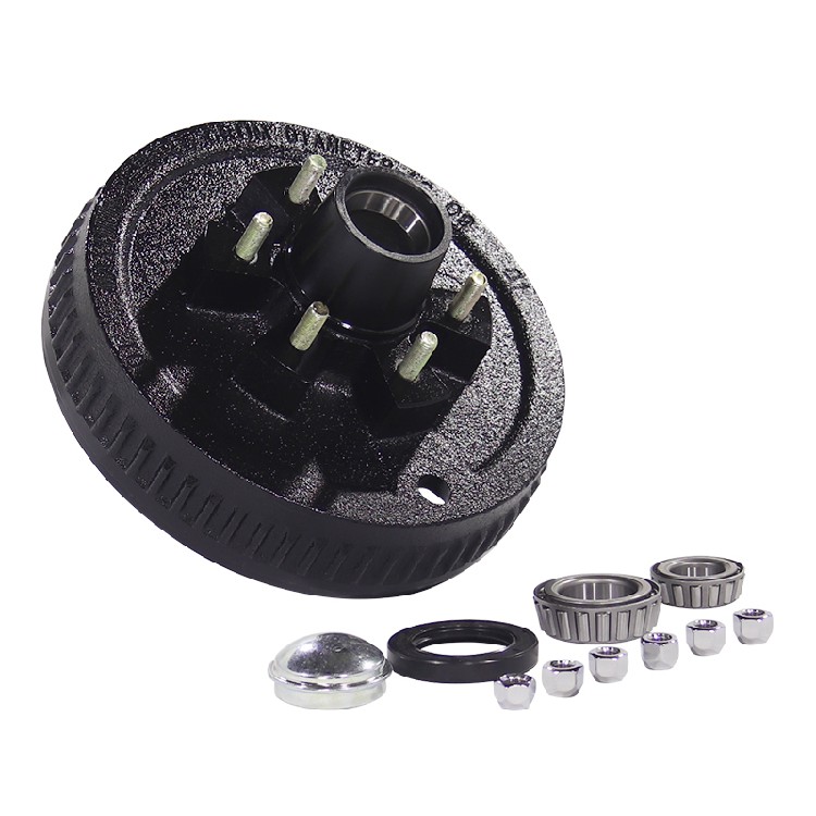 6000 lb, 6-Hole | Towable RV, Small Trailer, Light-duty Trailer's Brake Drum Assembly including Electric Brake, Hydraulic Brake and Parking Brake - Image 2