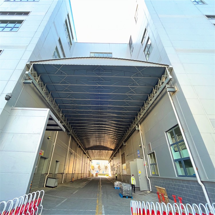 Vietnam on-site installation Electric folding sunshade Thank you for the aisle electric retractable canopy Track-type electric canopy - Image 5