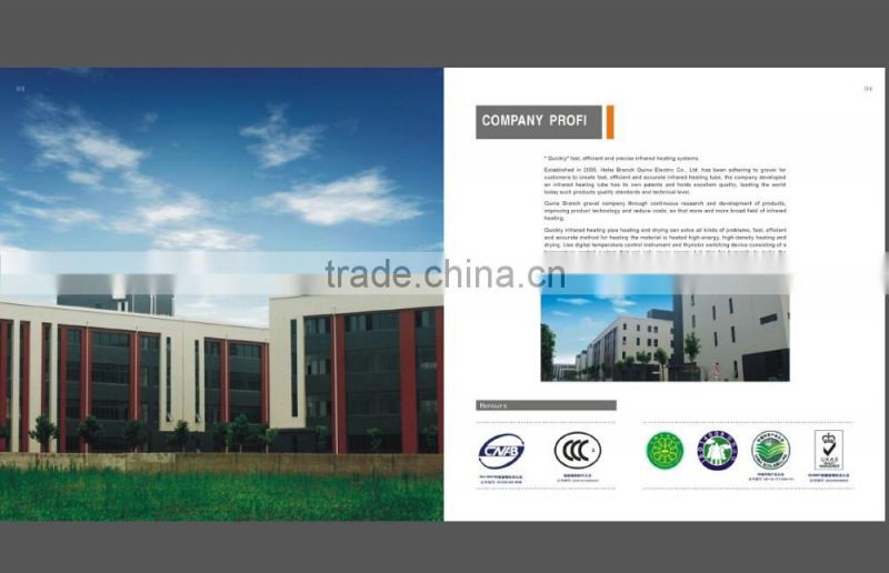 Single Tube Infrared Heating Element for Panel Heater