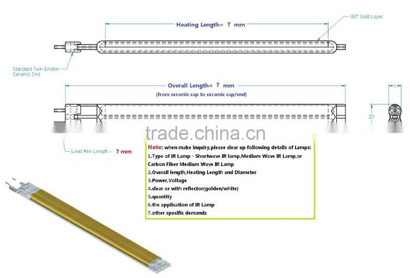 car infrared heat lamps,infrared led heating element
