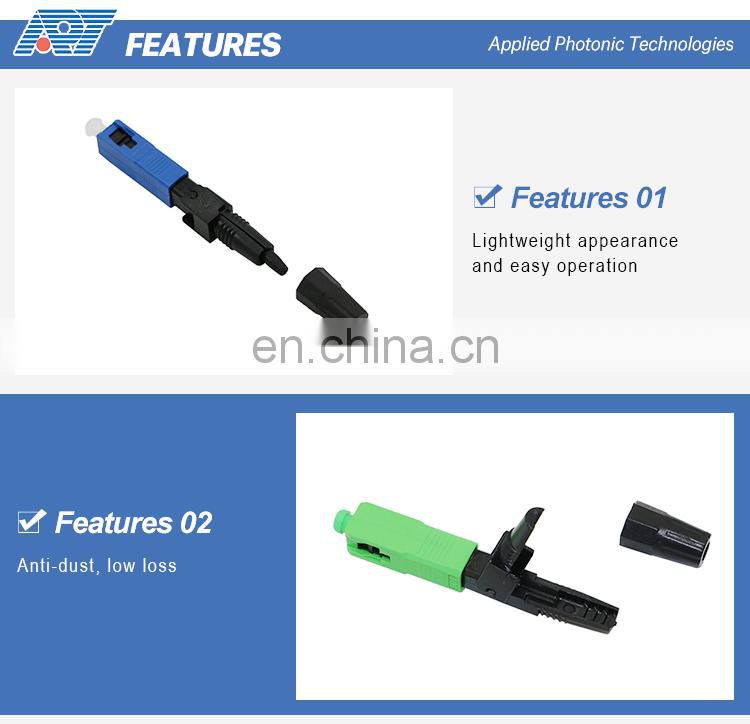 Quick Installation 55mm 60mm Sc/apc Fiber Optic Fast Connector