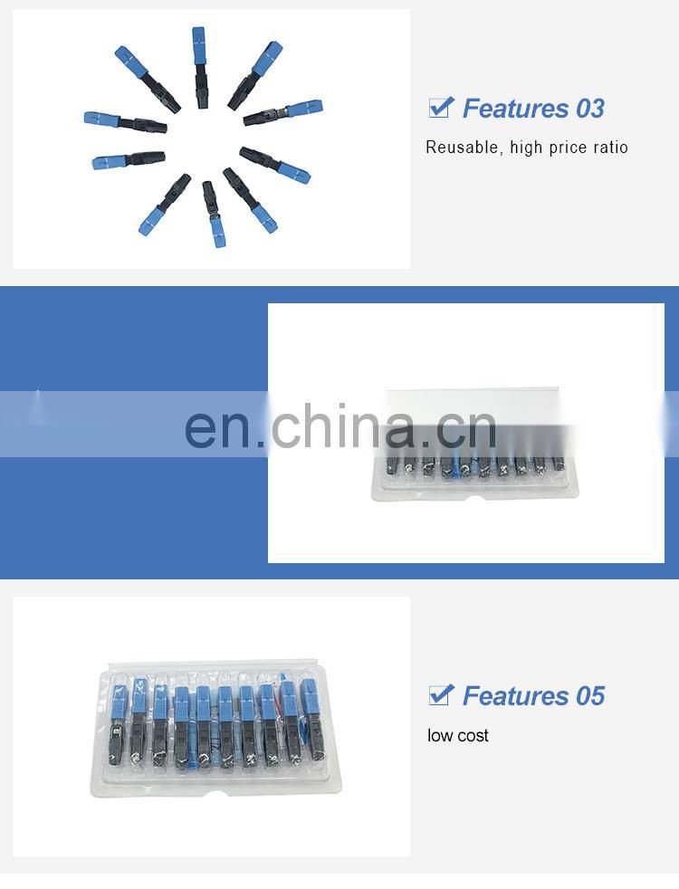Quick Installation 55mm 60mm Sc/apc Fiber Optic Fast Connector