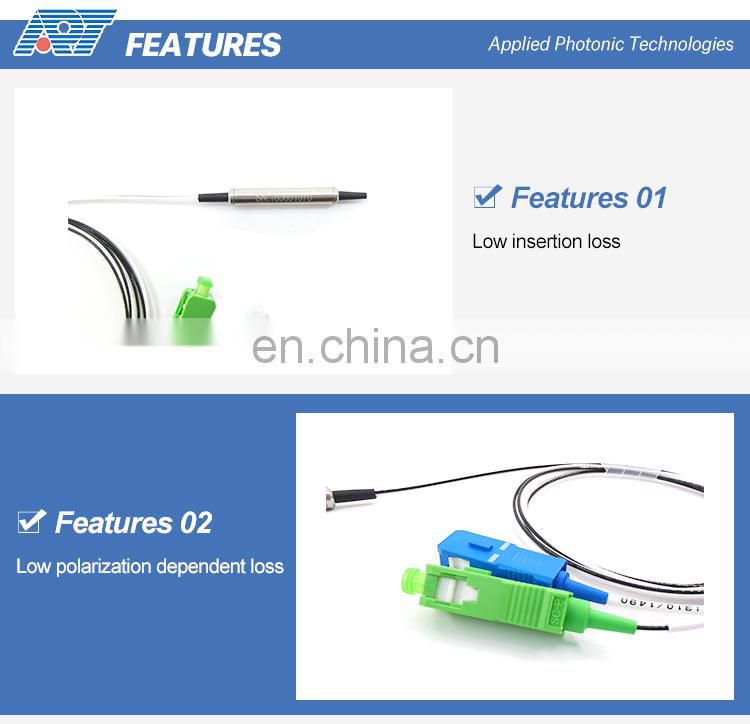 Factory Supply WDM 1310 / 1490 / 1550nm Fiber Optic Coupler, Optical Fiber Splitter Loss wdm optic transport