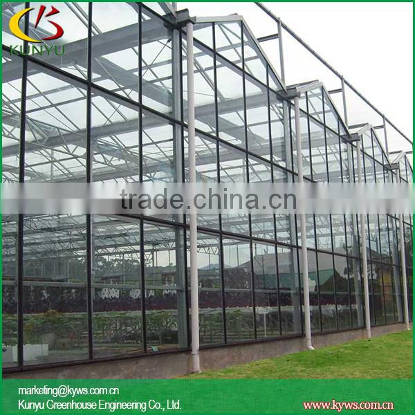 Sawtooth type glass greenhouse cost wood and glass greenhouse