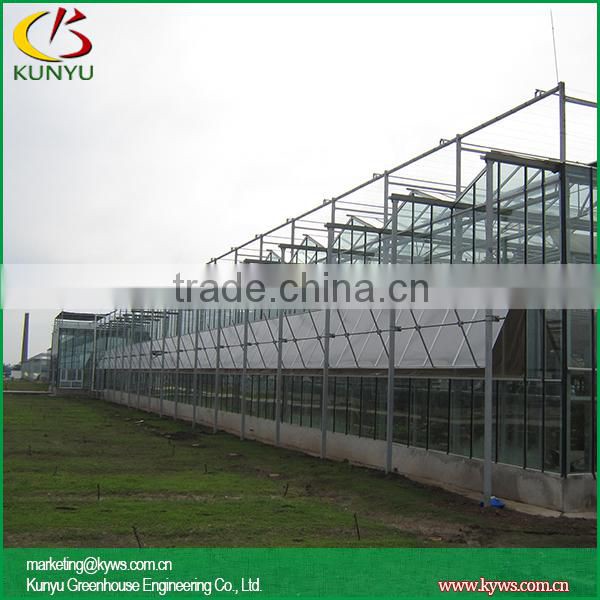 Sawtooth type glass greenhouse cost wood and glass greenhouse