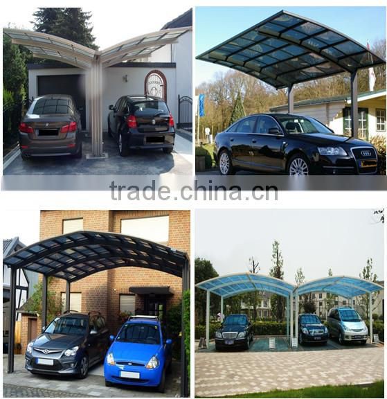 5.5m *3m *2.7m,1set, aluminum frame and polycarbonate blue solid sheet carport,automobile shelter,bus shed,garden shelter