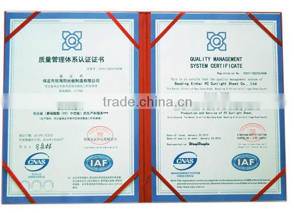 XINHAI Ten years quality assurance polycarbonate sheet for subway
