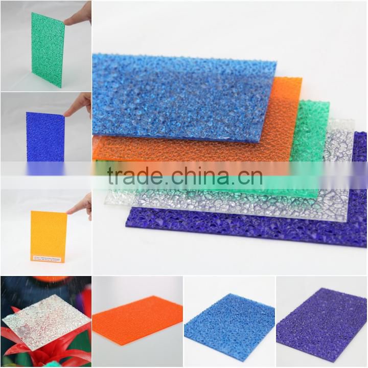 6mm,8mm PC Diamond Polycarbonate Embossed Sheet For Shower Room Swimming Pool And Door