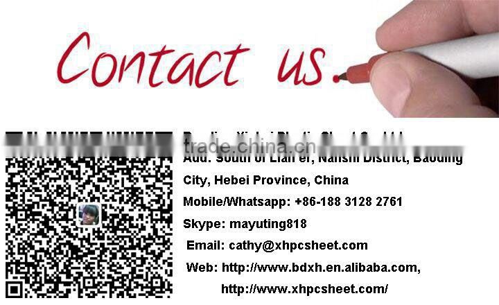 XINHAI Ten years quality assurance polycarbonate sheet for subway