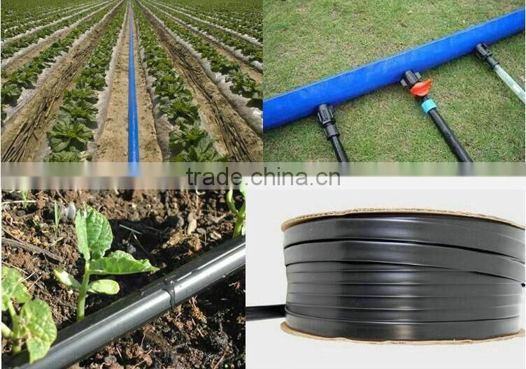 0.18mm China PE raw material flat emmiter drip tape for agricultural farmland irrigation