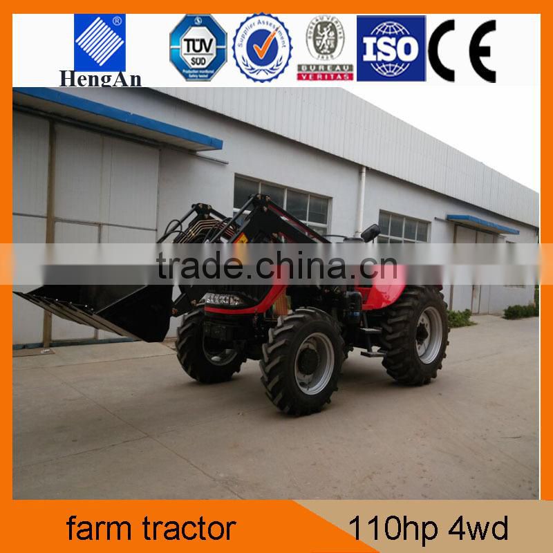 110hp 4wd farm tractor with front loader
