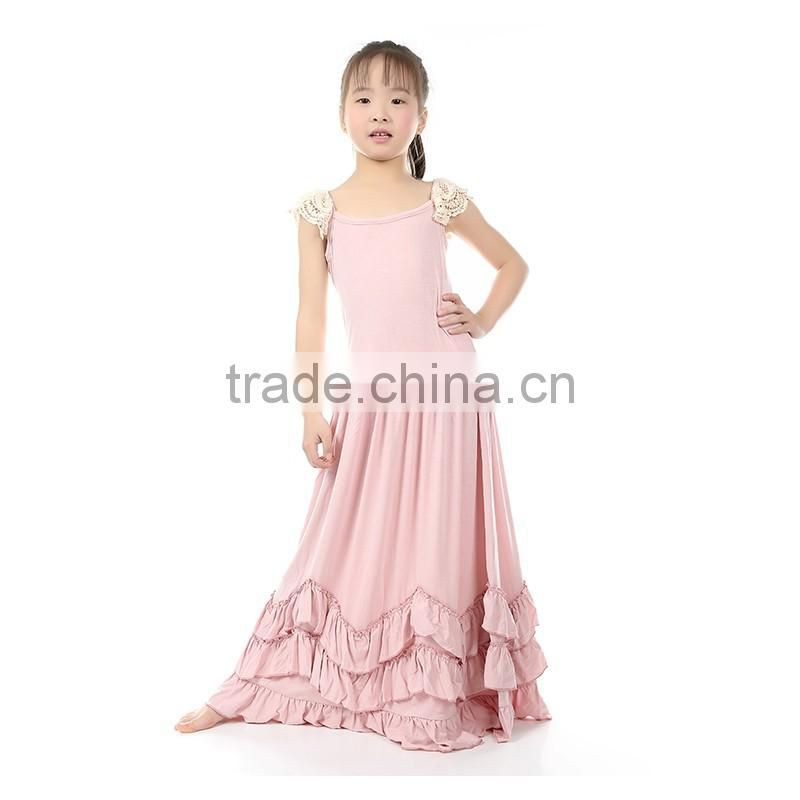 Girl's Long Cotton Dress Party Dress