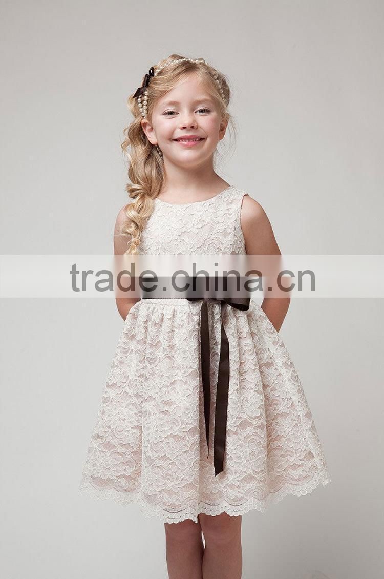 Sleeveless Lace Dress Girl Dress Kids Dress