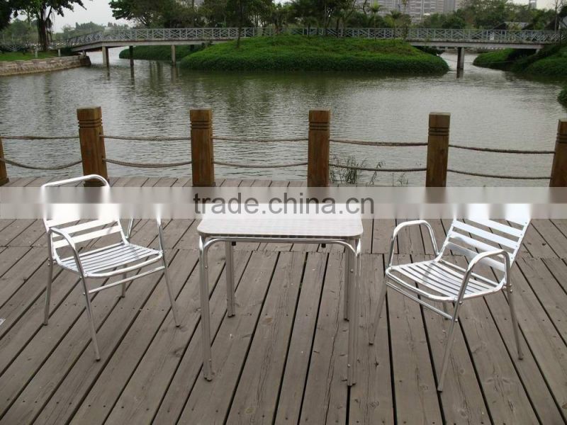 outdoor furniture, aluminum table and chair