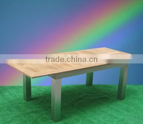 2012 new style teak wood table aluminum furniture