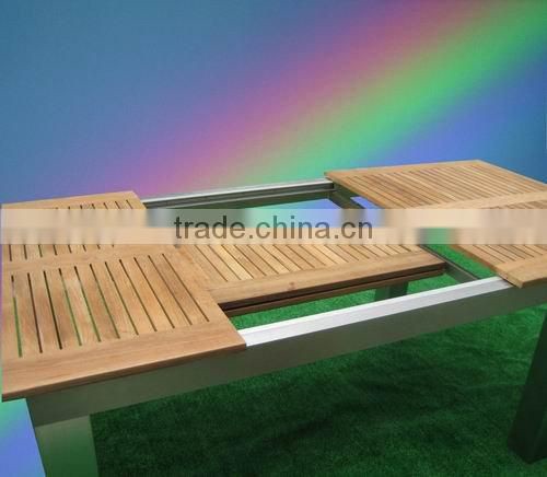 2012 new style teak wood table aluminum furniture
