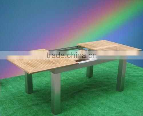 2012 new style teak wood table aluminum furniture