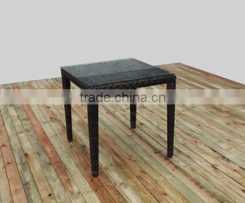 CH-T202 rattan table and mesh fabric top aluminum chair outdoor furniture