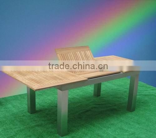 2012 new style teak wood table aluminum furniture