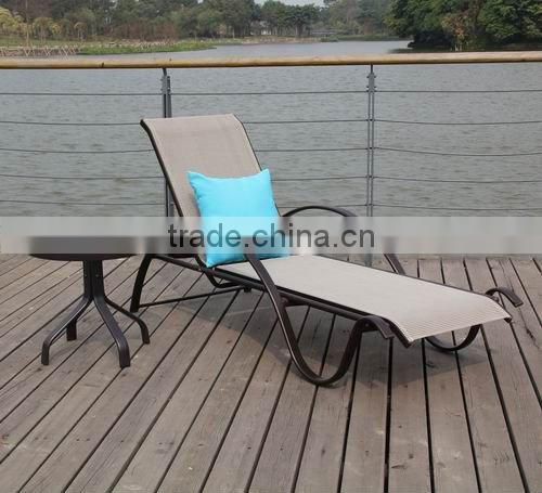2011 new style mesh fabric sun lounger outdoor furniture
