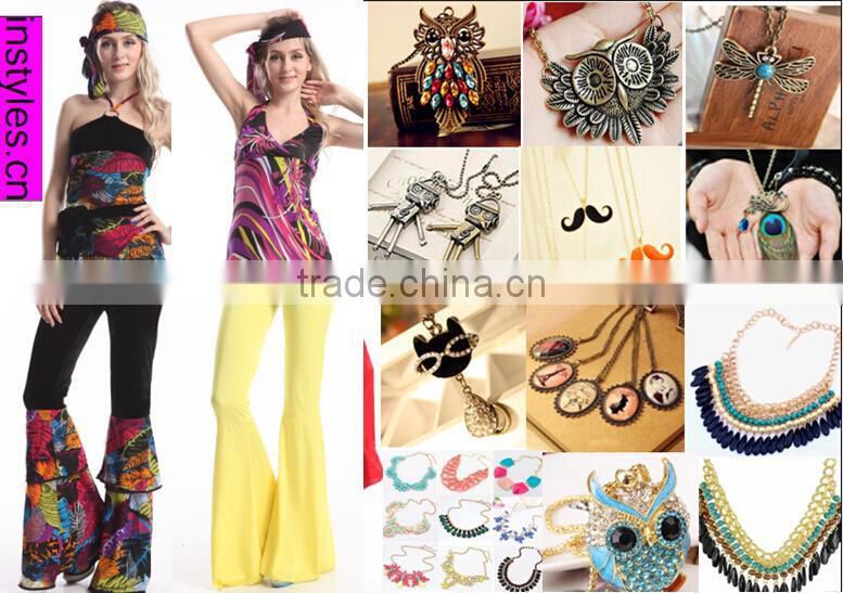 wholesaler 2014 instyles Long Chain Necklace Pendant fashion jewelry stainless steel jewelry