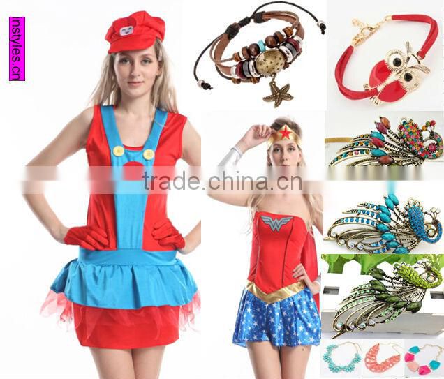 wholesaler 2014 instyles Long Chain Necklace Pendant fashion jewelry stainless steel jewelry