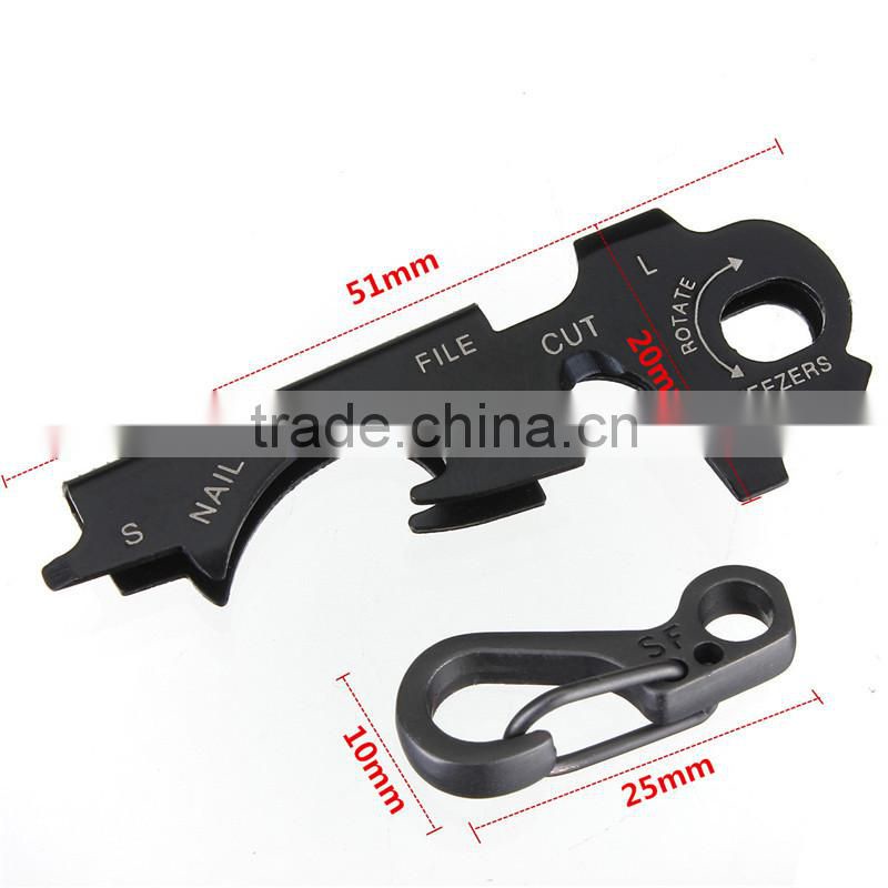 2017 New Arrival 8-in-1 Keychain Gadget Utility Key Ring EDC Multi-function Pocket Tool Survival Hot Sale