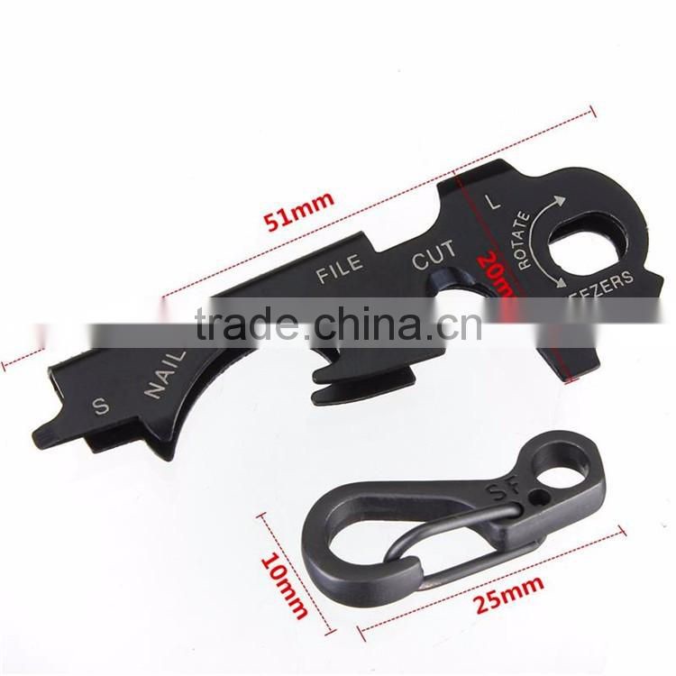 2017 New Arrival 8-in-1 Keychain Gadget Utility Key Ring EDC Multi-function Pocket Tool Survival Hot Sale