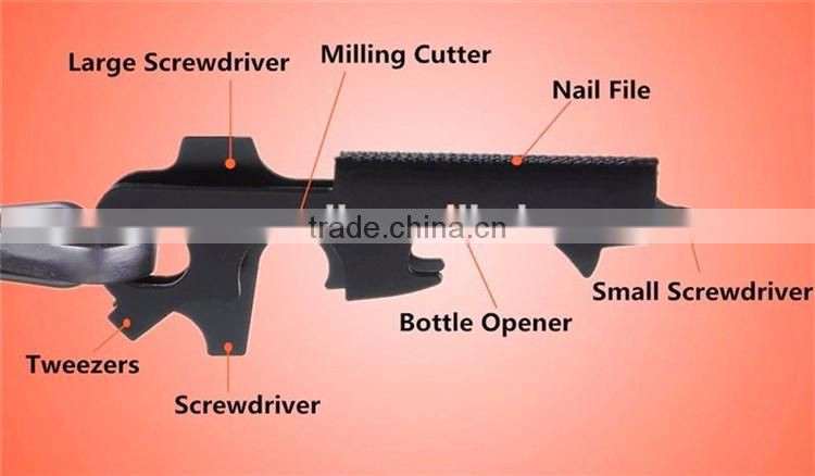 2017 New Arrival 8-in-1 Keychain Gadget Utility Key Ring EDC Multi-function Pocket Tool Survival Hot Sale