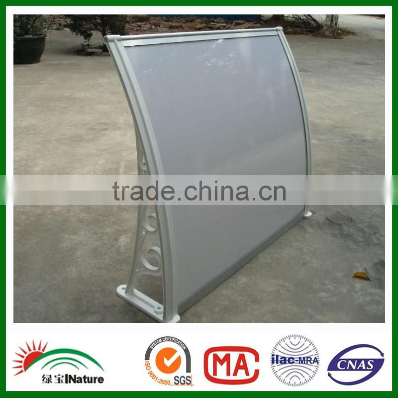 Polycarbonate awning/Canopy of door Window awning with Pc solid sheet Balcony canopy with pc sun panels