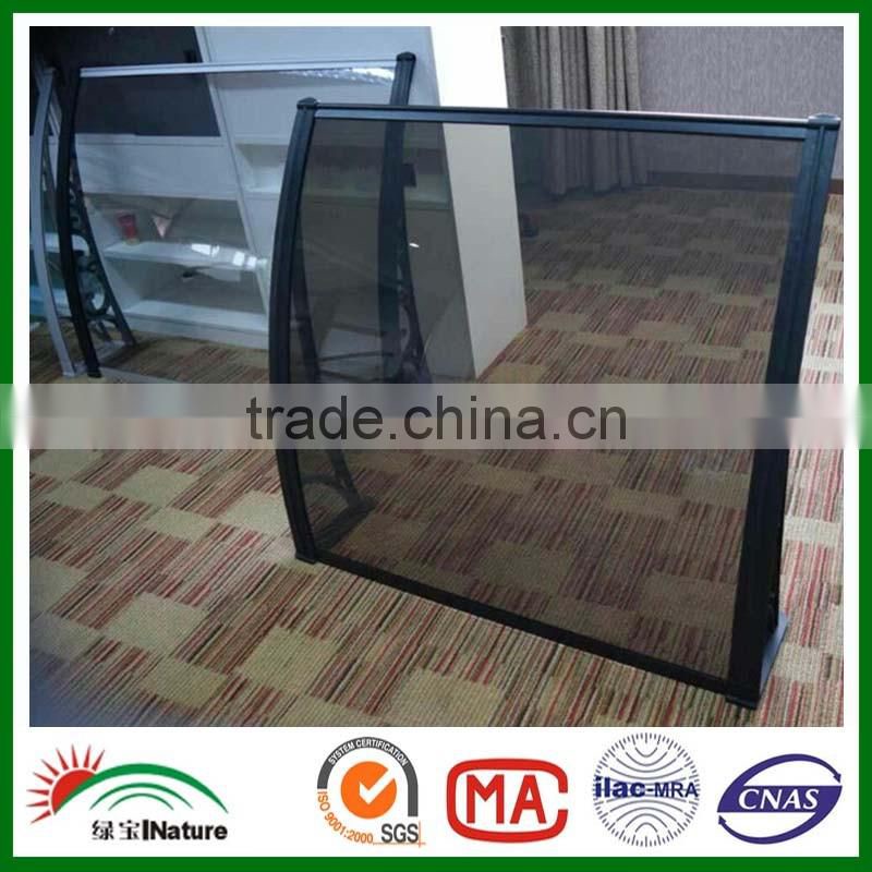 Polycarbonate awning/Canopy of door Window awning with Pc solid sheet Balcony canopy with pc sun panels