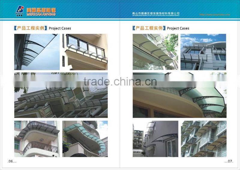Foshan smart shade awning ! Environmental pc polycarbonate sheet canopy