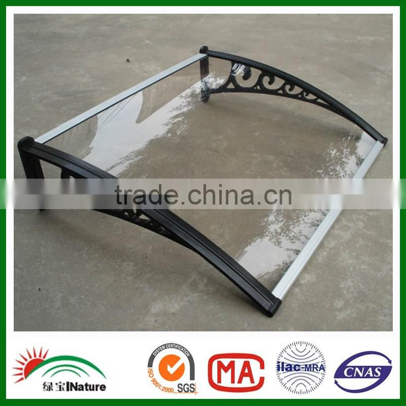 Polycarbonate awning/Canopy of door Window awning with Pc solid sheet Balcony canopy with pc sun panels