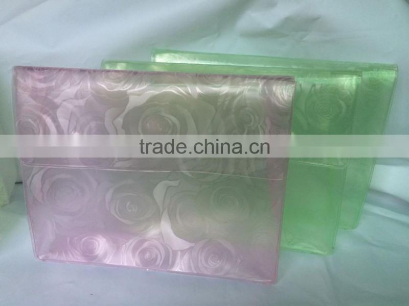 High quality non-toxic, eco-friendly embossed rose make up bag, EVA travel cosmetic bag