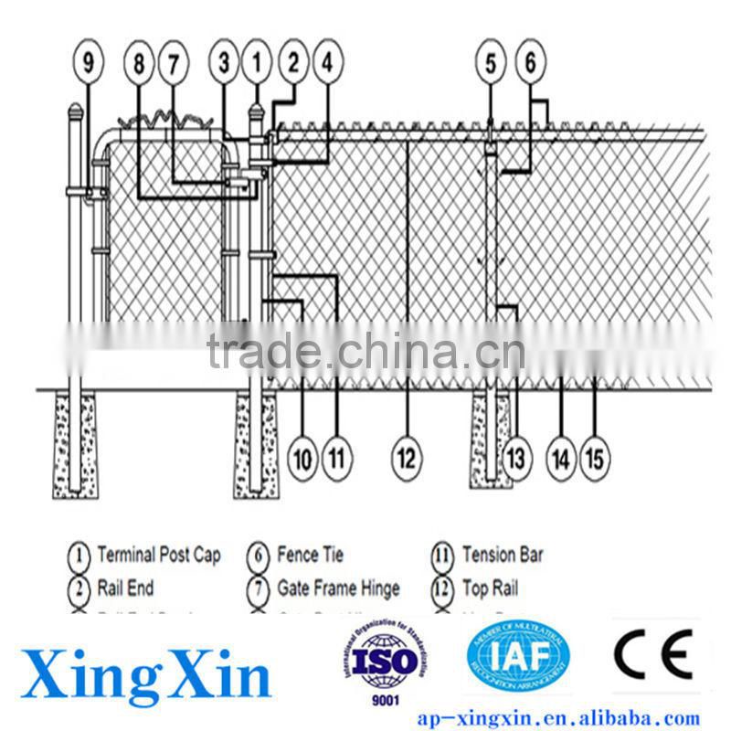 large stock Square Wire Mesh Chain Link Fence, Chain Link Fence (Knuckle or Twist edge), heavy chain link fence (Pd - 026)