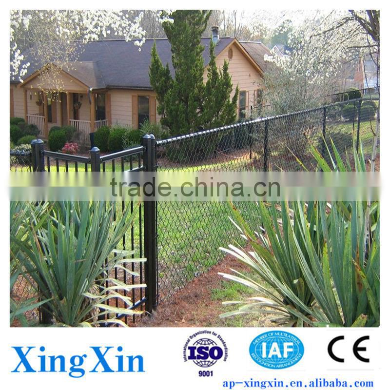 Alibaba China metal chain link fence, Security Chain Link Fence, Black Vinyl Chain Link Fence (Pd - 037)