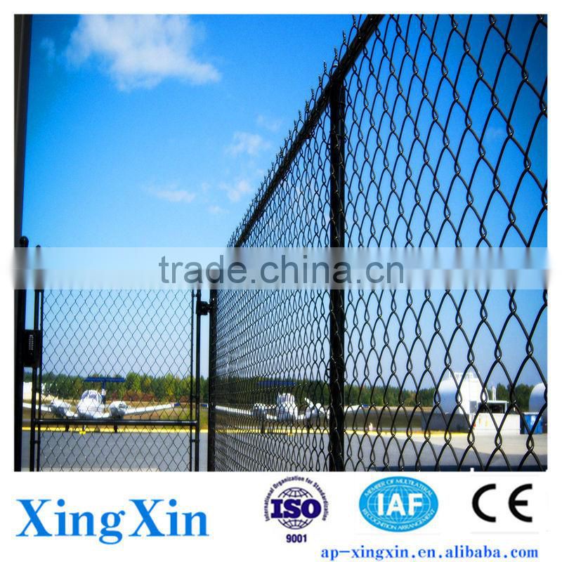China Chain Link Fence Fabric, Chain Link Fence Barb Wire Top, hot dipped galvanized chain link fence (Pd - 042)