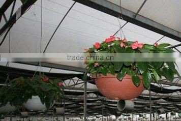 Hot sales plastic hanging pot with plastic or iron hanger