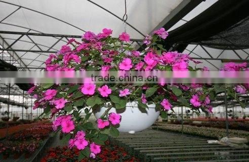 Hot sales plastic hanging pot with plastic or iron hanger