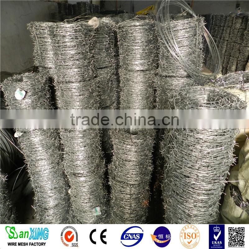 14 Gauge 200m Hot Dipped Galvanized Barbed Wire(Anping Factory)