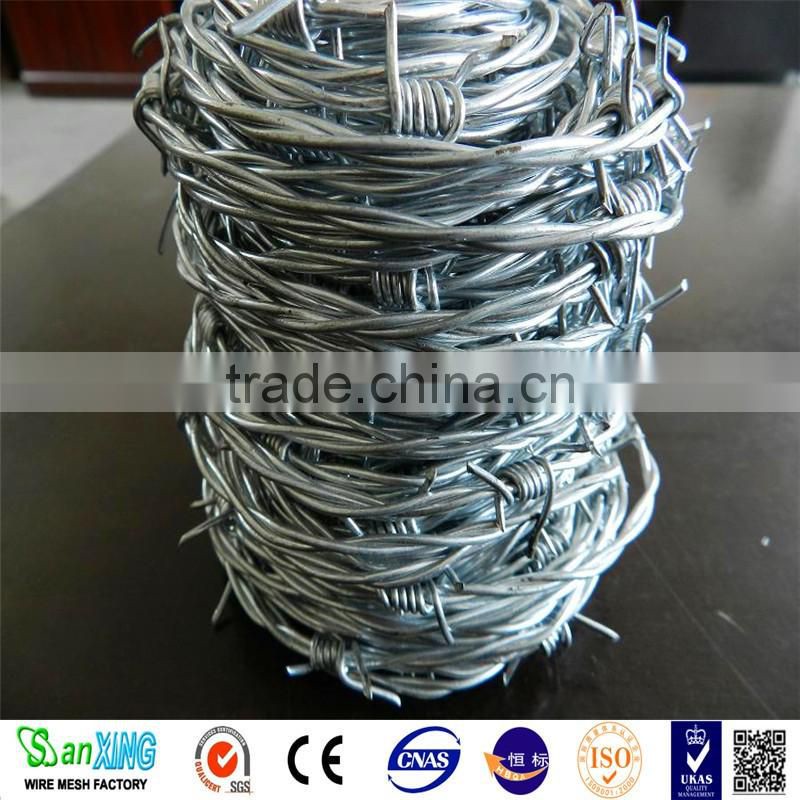 14 Gauge 200m Hot Dipped Galvanized Barbed Wire(Anping Factory)