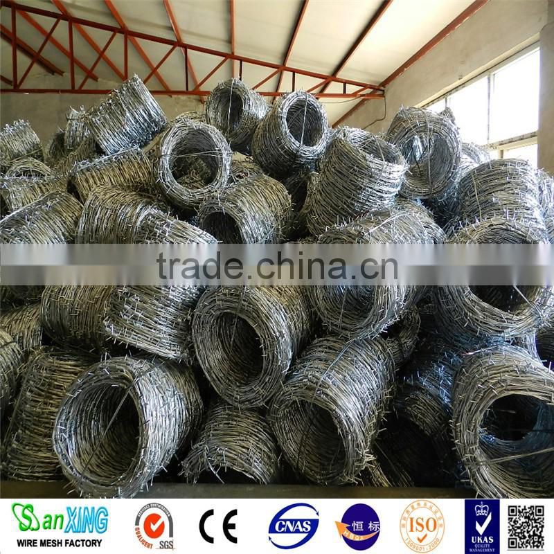 14 Gauge 200m Hot Dipped Galvanized Barbed Wire(Anping Factory)