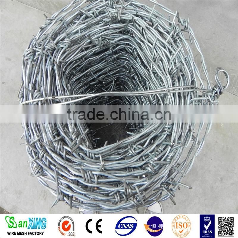 14 Gauge 200m Hot Dipped Galvanized Barbed Wire(Anping Factory)